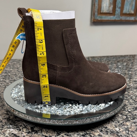 Aqua College Demi leather waterproof Dark Brown m chunky Ankle Booties NEW 9.5 - Picture 14 of 14